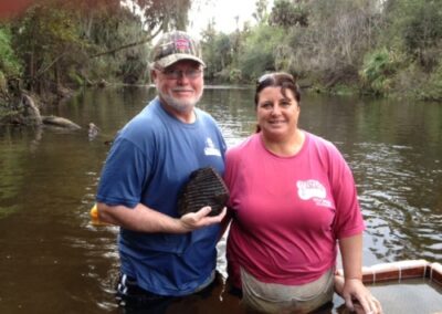 Dan and Julie W. found a perfect juvenile mammoth tooth. Nov. 2013